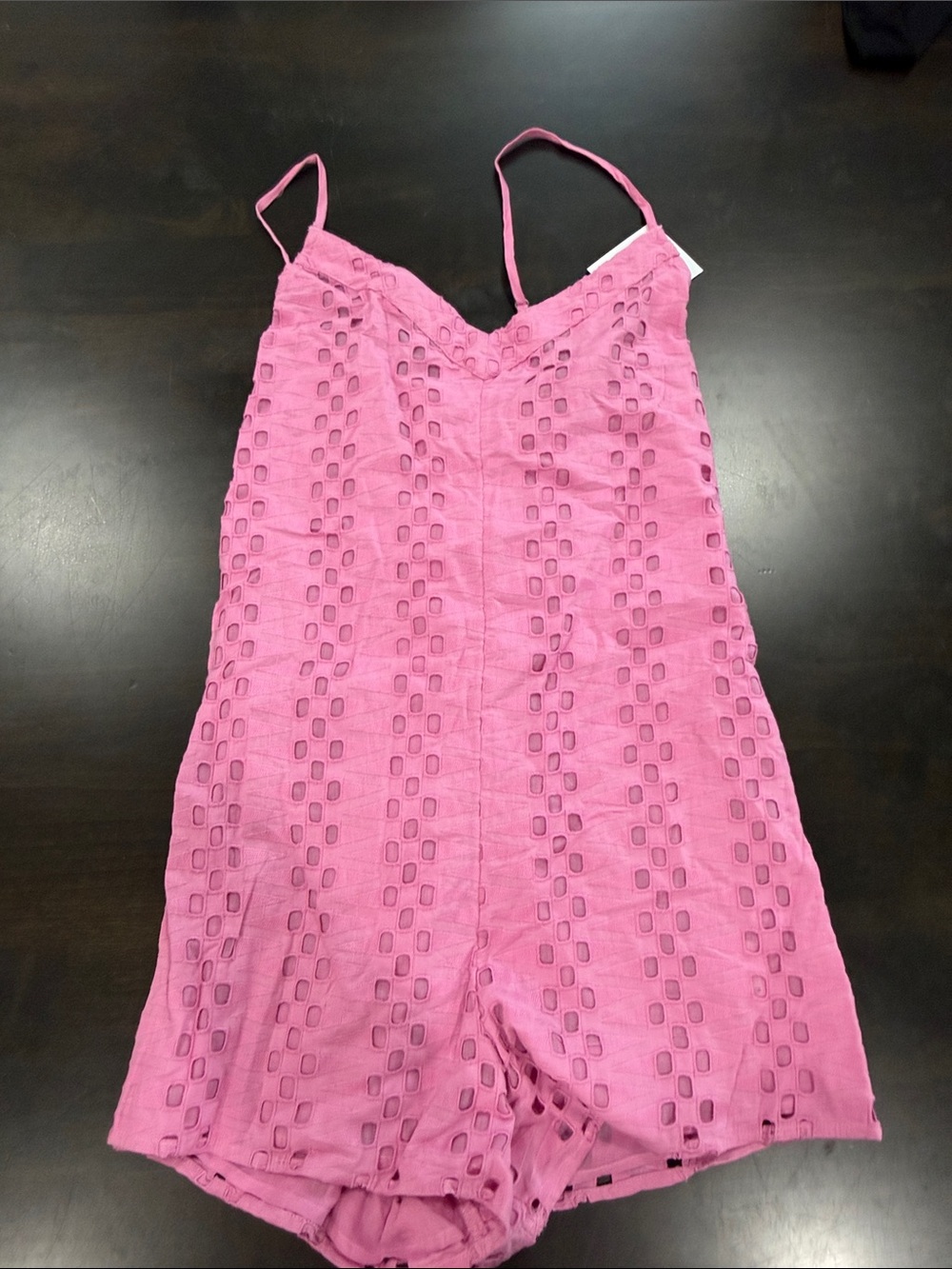 O'Neill Pink Eyelet Sleeveless Romper